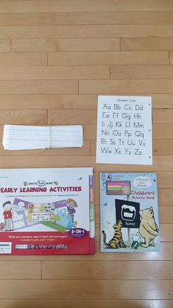 Kids Activity Books Dry Erase and Chalk Board