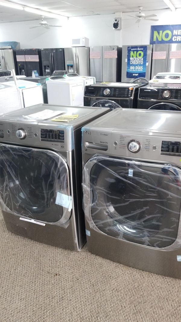 Set Washer and Dryer Electric LG XL Stainless for Sale in Houston, TX