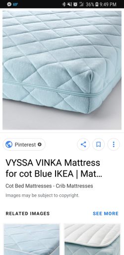 Ikea vyssa cot clearance mattress