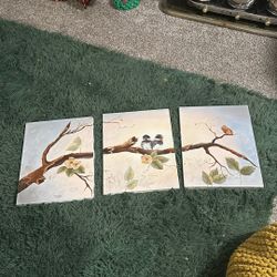 (3 Piece) Painting By Bakersfield Artist, N. Flenniken