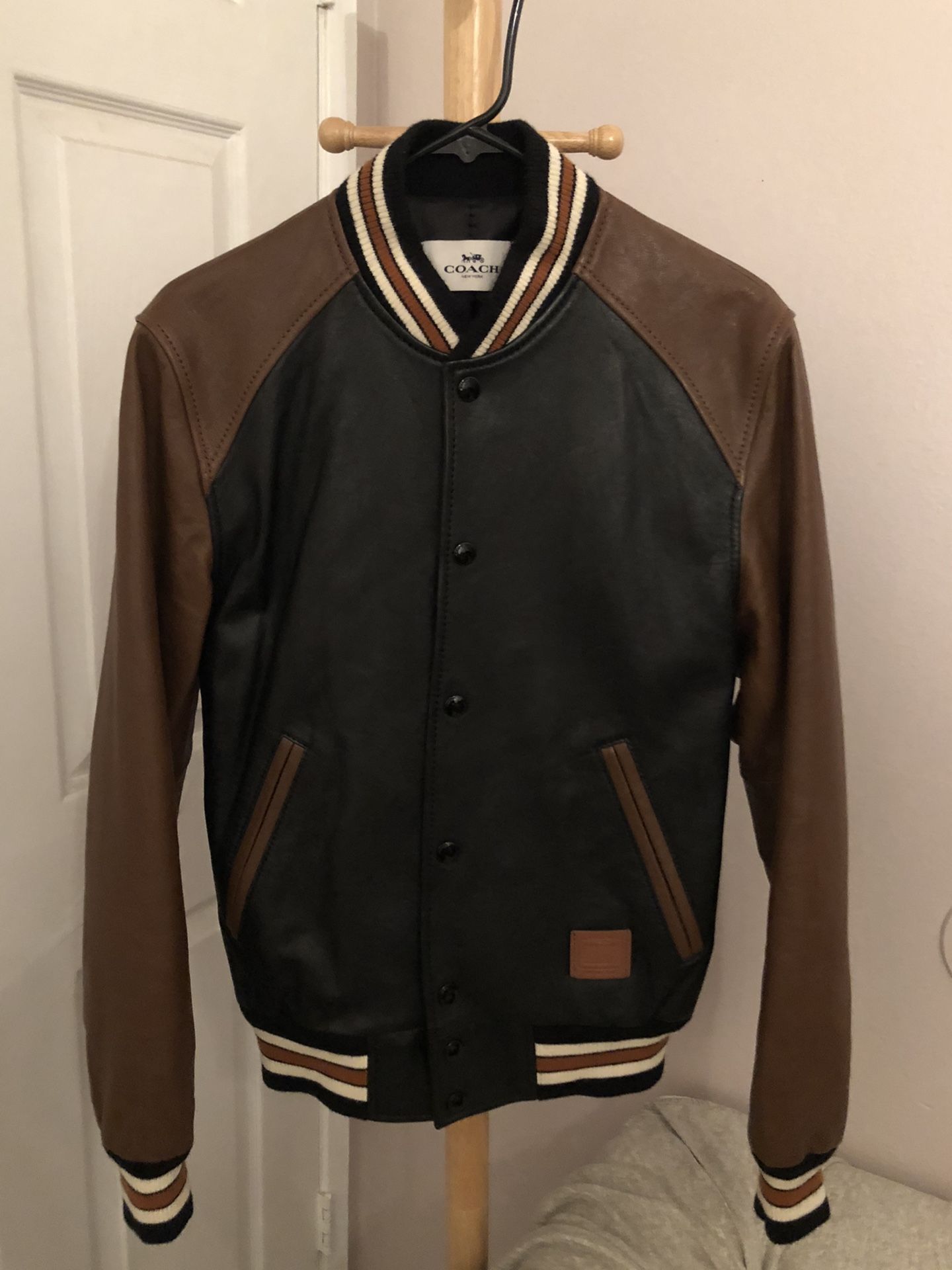 Coach Genuine Leather varsity jacket