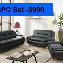 FREE DELIVERY💥Brand New 💥3PC Sofa, Loveseat, Chair Set