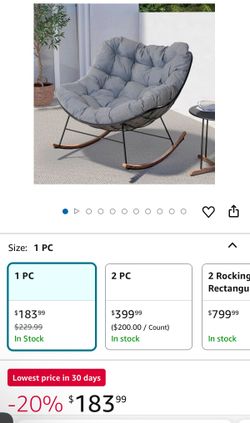 Rocking Chair NEW IN BOX thick Cushion very Comfortable Rocking CHAIR indoor Or Outdoor