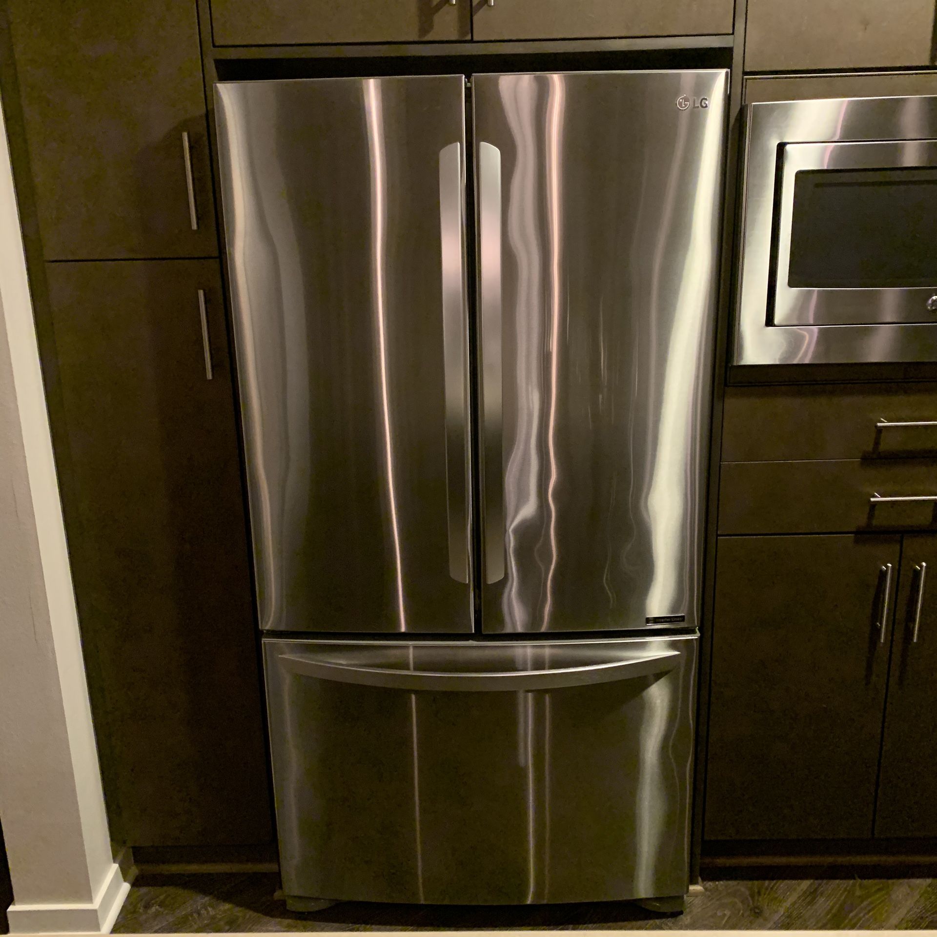 LG stainless steel refrigerator practically brand news