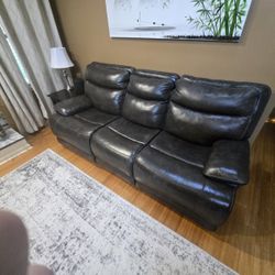 Leather Couch/Sofa, Love seat and Chair Set - Power Recliners 