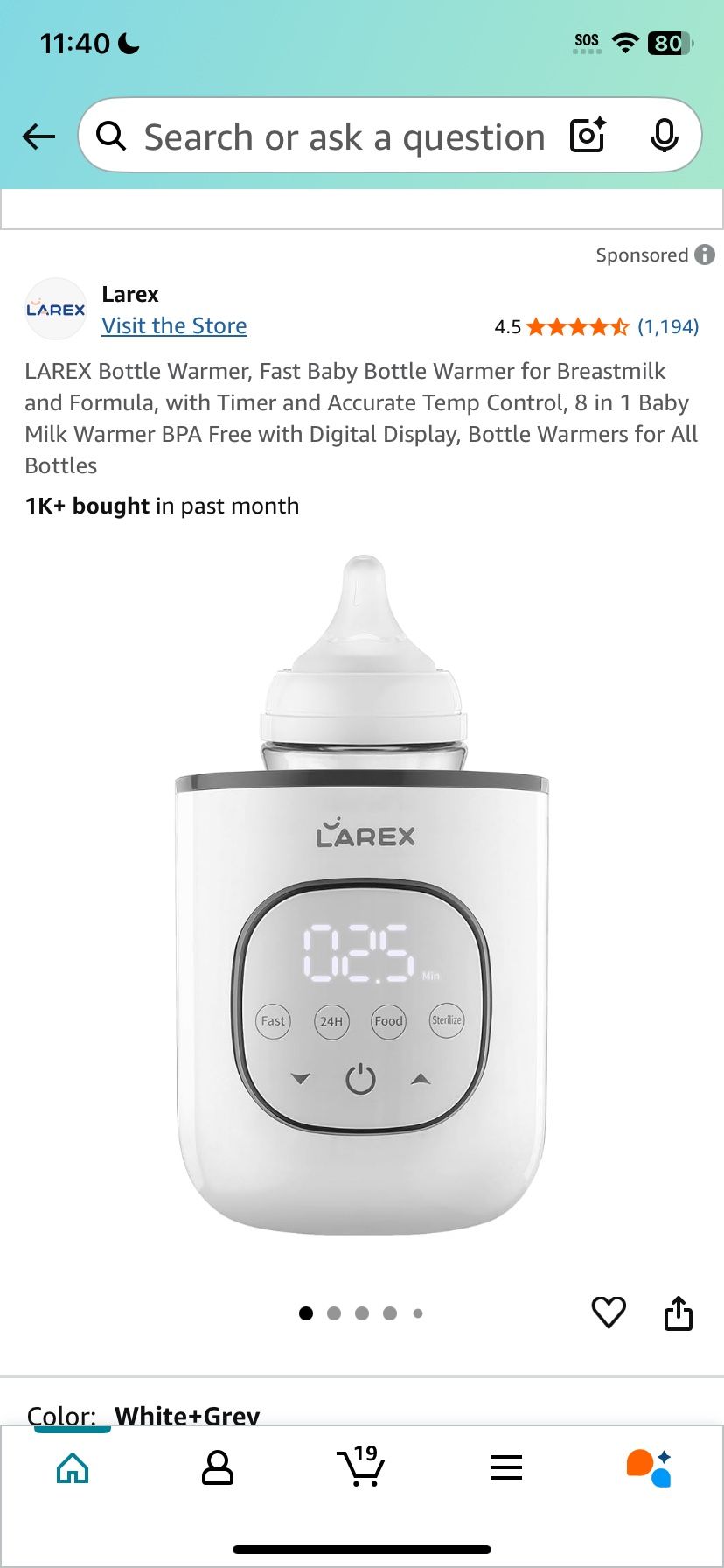 Bottle Warmer/ Sterilizer