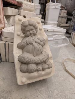 Greenware Ceramic Vintage Mrs Santa