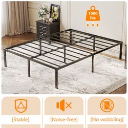 Queen Size Bed Frames Heavy Duty, Metal Platform Bed No Box Spring Needed