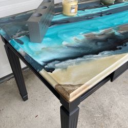 Adorable Desk Modern Coastal Look Solid Wood 