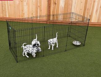 Brand New In Box 8 Panel Shapable Dog Playpen With Door! 24" $45/ 36 " $55/ 48" Xxl $65 - 16ft Long Pet Fence Portable Dog Cage Animal Corral