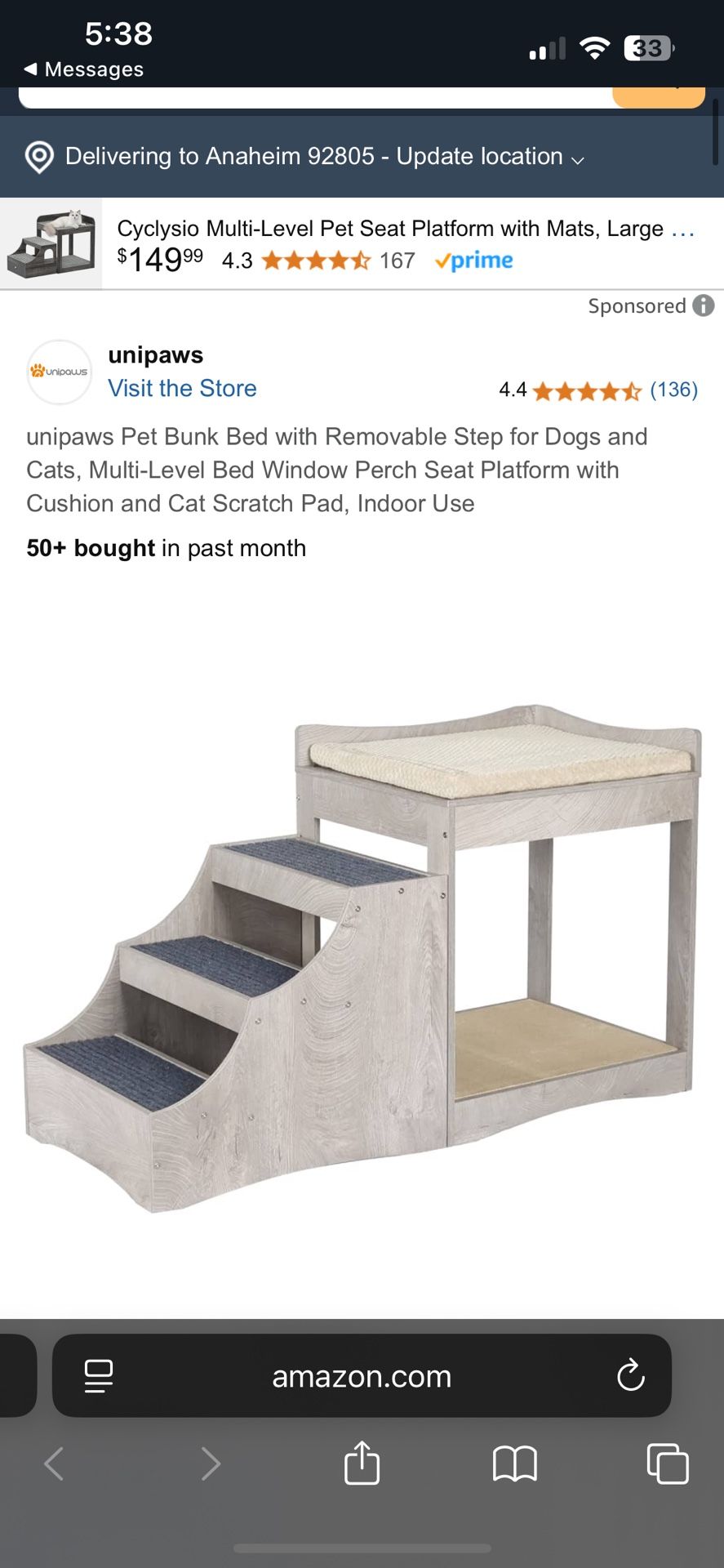 Pet Bunk Bed