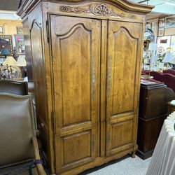 Beautiful hand carved French country style armoire
