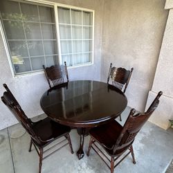 Round Dining Table with 4 Chairs