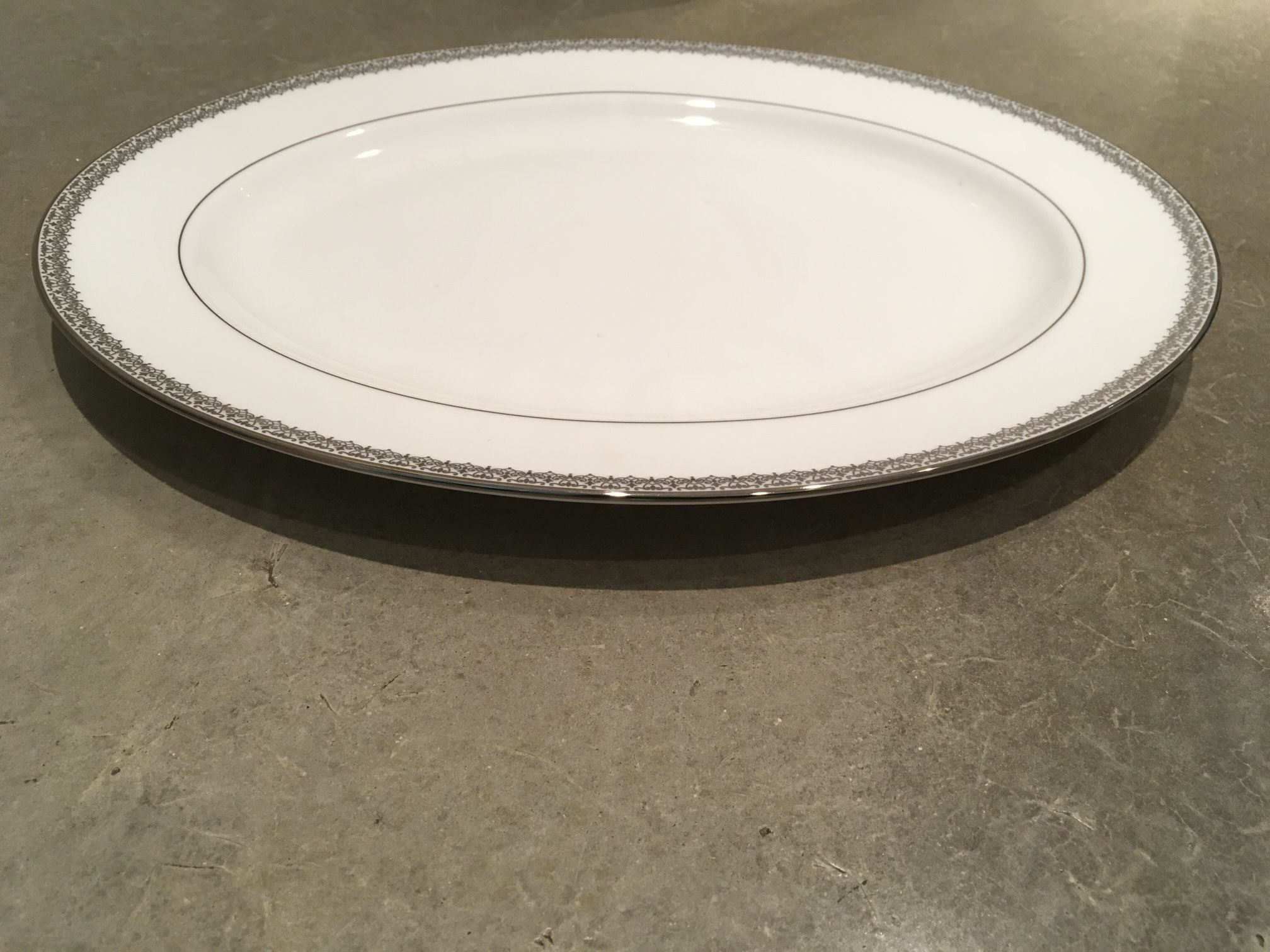Bone China Lenox Lace Couture Oval Platter - New!