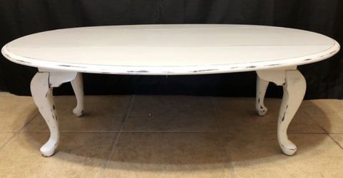 Shabby Chic White Coffee Table Living Room Table Chalk Painted