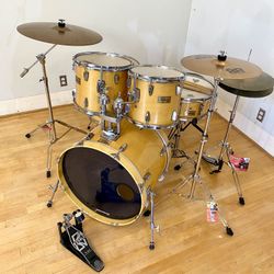 Infinity 5 Piece Complete Drum Set Maple New Stands Sabian Zildjian Cymbals Tama Pedal Throne $400 Cash In Ontario 91762. Sticks Key. 22 12 13 16 14”