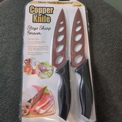 Copper Knife 1-Pack X 2 Stainless Steel For Effortless Chopping Dicing Mincing