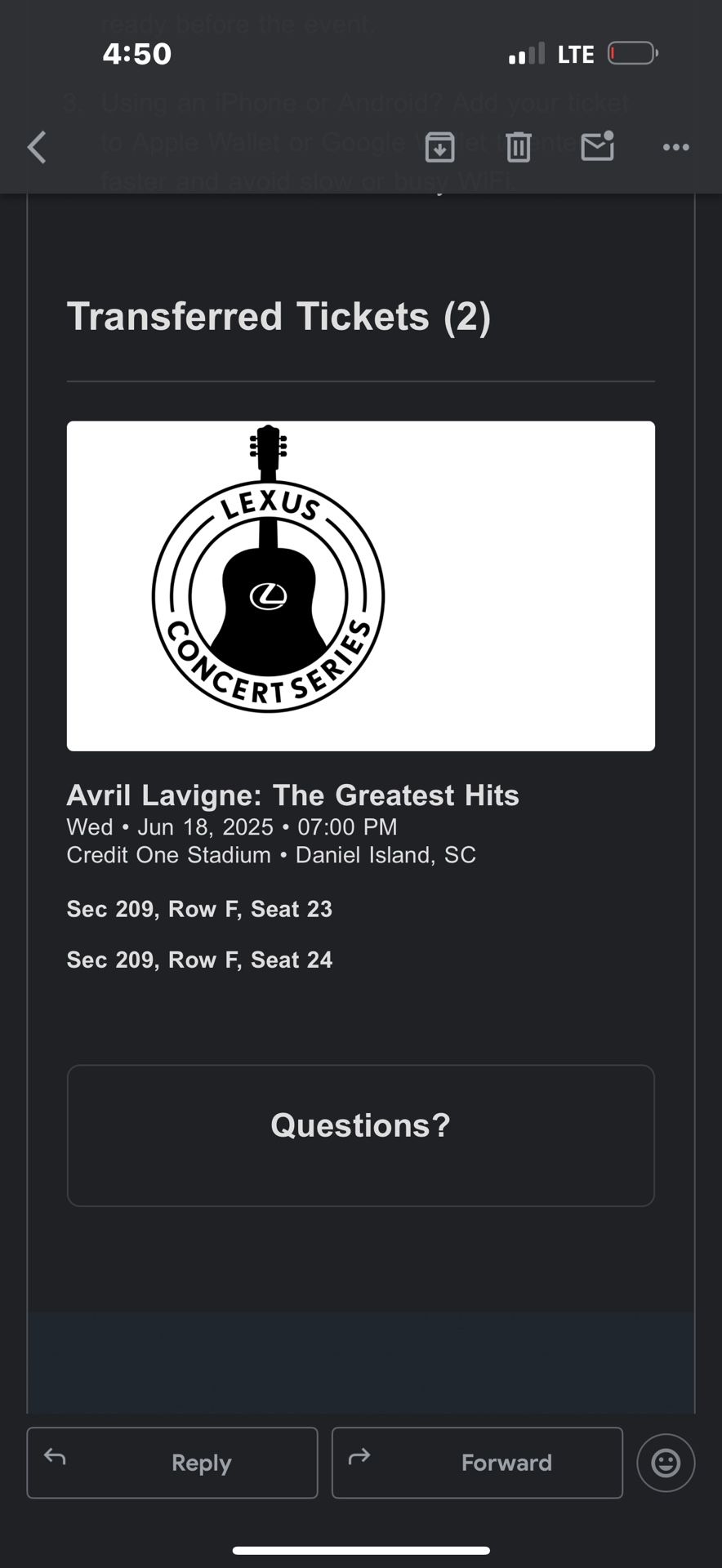Tickets Charleston Avril Lavigne And Simple Plan