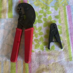 Coax Crimper And Cable Stripper