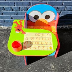 Sesame Street Elmo Toddler Desk Chair w/Storage & Cup!