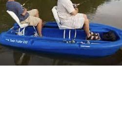 Twin Troller 10 X On Trailer And With Small Mercury Outboard