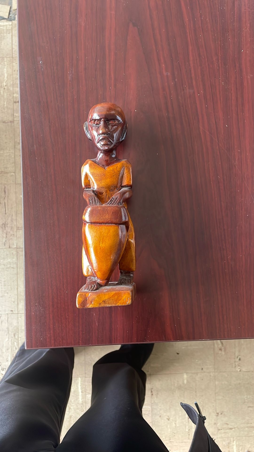 Wood Drummer Figure