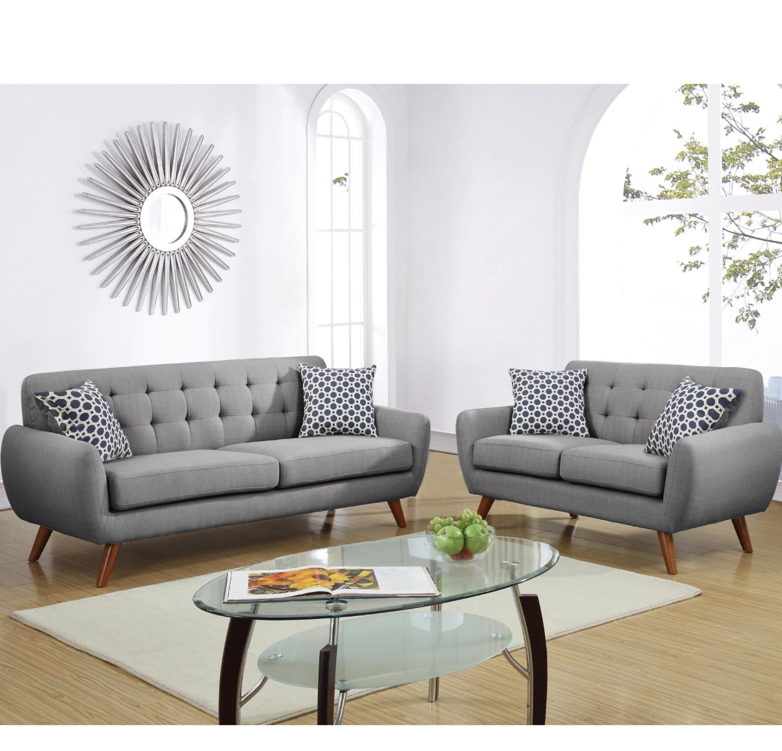Sofa & Loveseat With Pillows On Sale $699.99