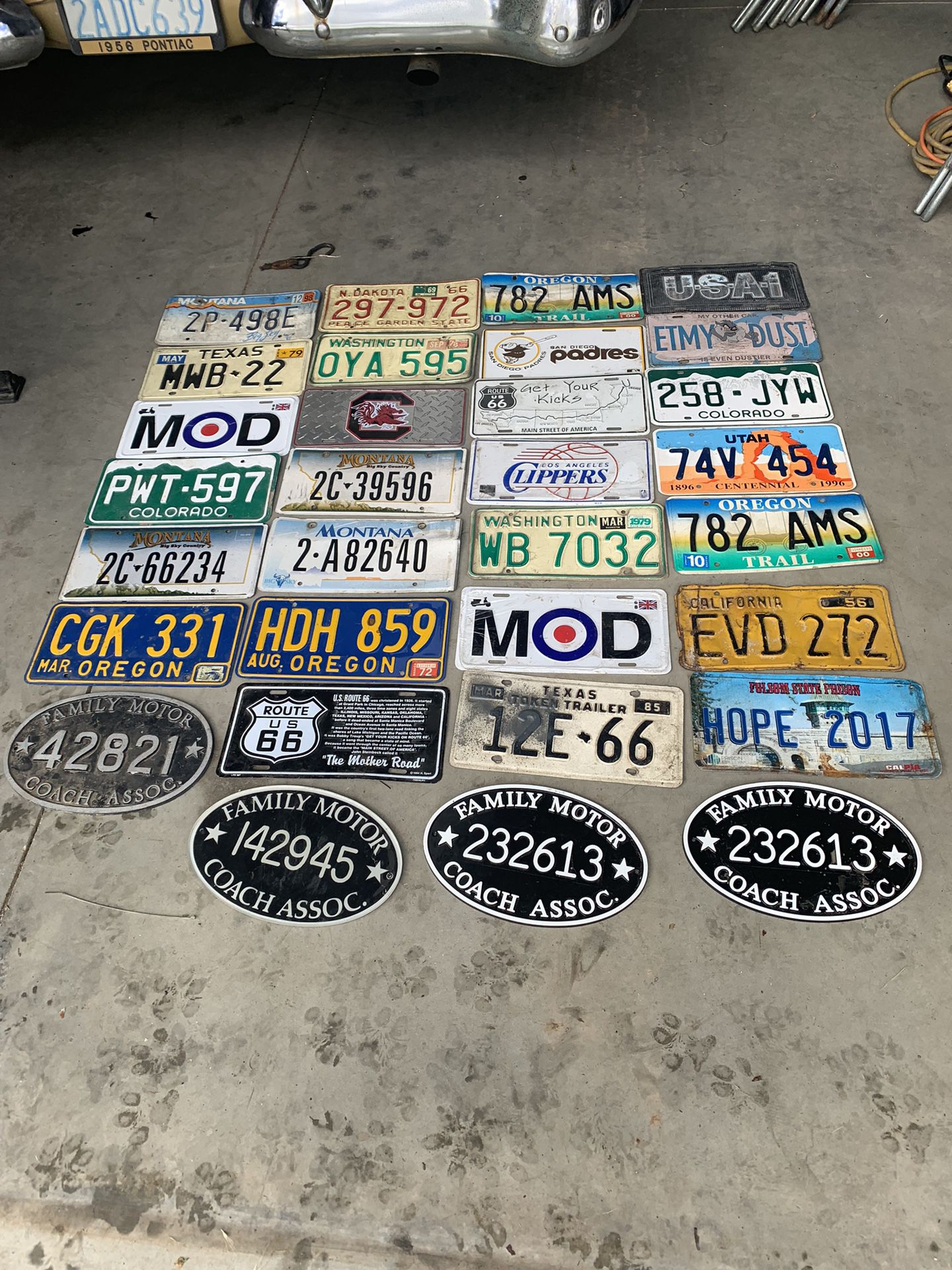 Vintage license plates $10 each 
