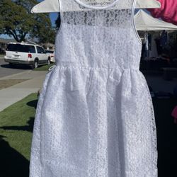 Kids White Dress