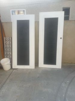 Louvered steel doors