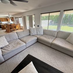 Ellie Flax Sectional Modular Cloud Sofa – $1,200  Owned less than 2 years  Can arrange in any shape or combination you desire   Beautiful large Couch