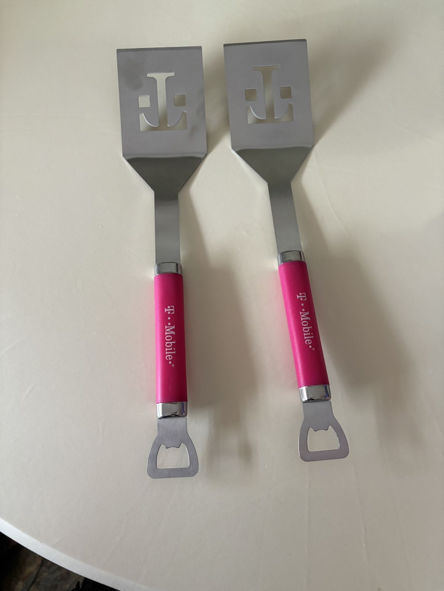 2 T-Mobile Stainless Steel BBQ Spatula/Bottle Openers