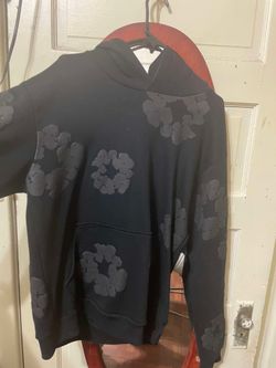 black on black denim tear