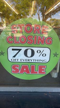 70% OFF EVERYTHING ONLY 3 DAYS LEFT UNTIL CLOSING 