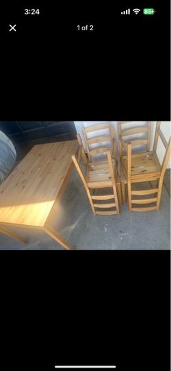 IKEA wooden kitchen dining table set