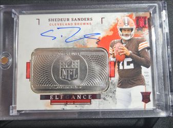 Shedeur Sanders Elegance Auto 1 Troy Oz Silver Bar Card /60