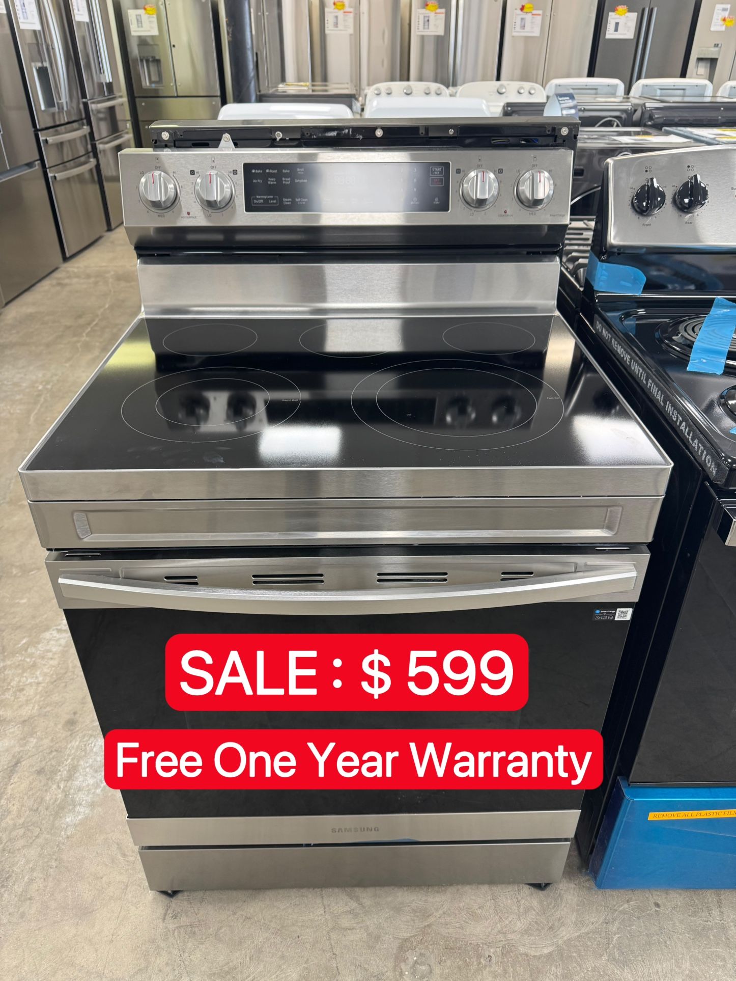 Samsung 5 Burner Convection Electric Stove with WiFi-Free One Year Warranty