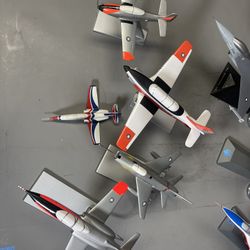 Group of 5 Vintage Chinese Air Force(ROC) Aluminum Aircraft Models