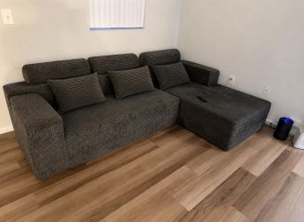 Gray sectional couch(free delivery)