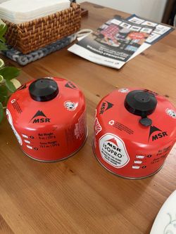 Camping has MSR 2 cans