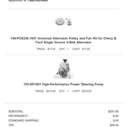 Power steering Pump/ High Performance Universal 