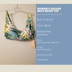 Women’s Square Neck Bikini Top