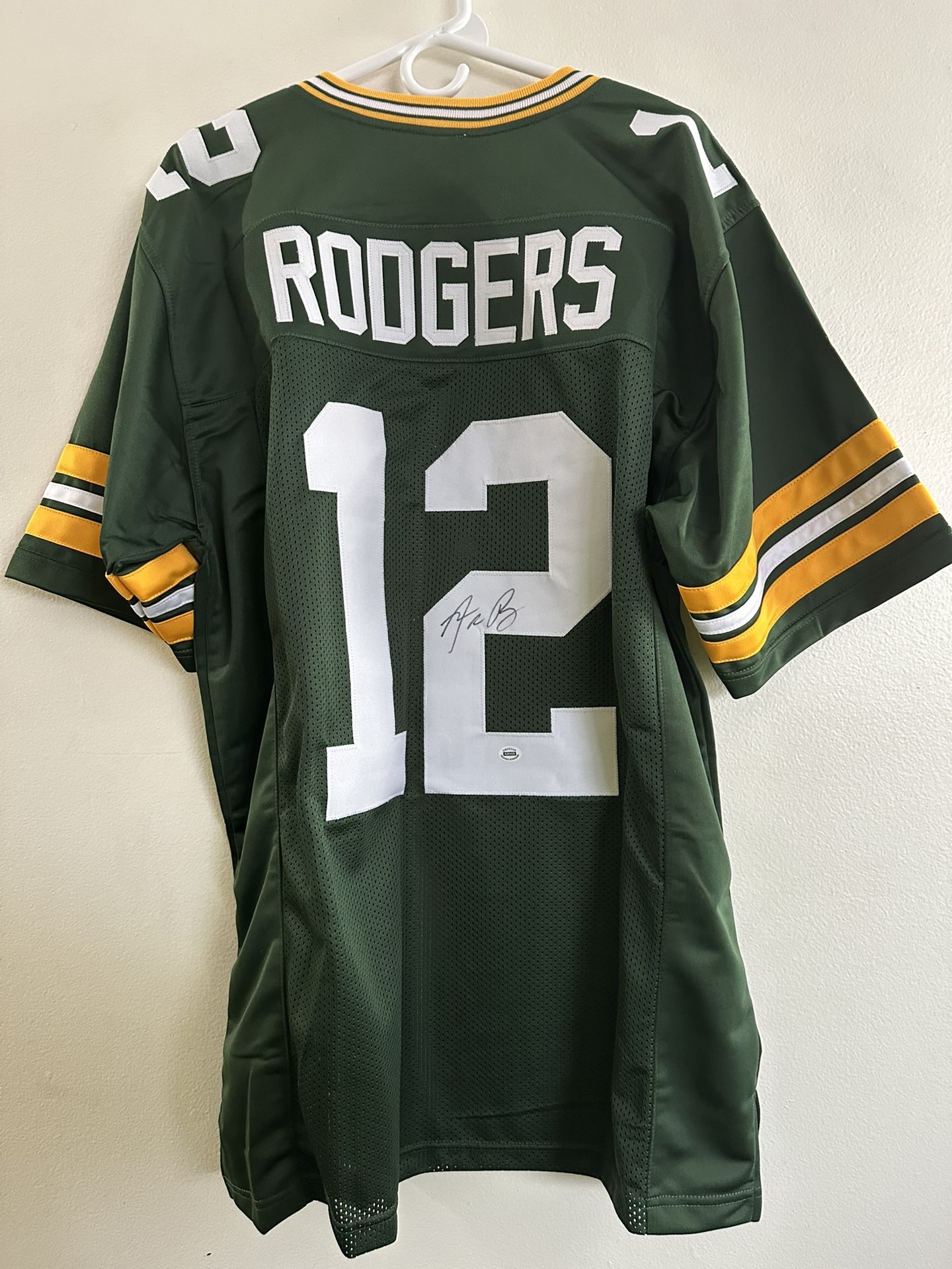 AARON RODGERS SIGNED GREEN BAY PACKERS QB AUTOGRAPHED CUSTOM JERSEY w/COA XL535B