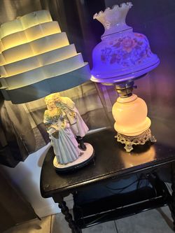 Antique glass lamps
