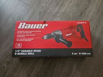 Bauer 1/2" Variable Speed D-Handle Drill