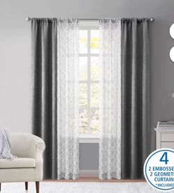Curtains drapes 4 pc set