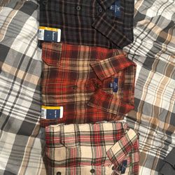 3 Large Flannel Shirts