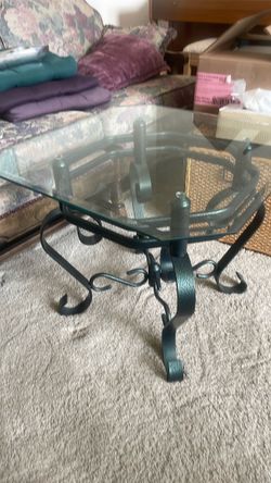 Glass coffee table