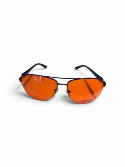 Aviator Sunglasses with Orange Tinted Lenses