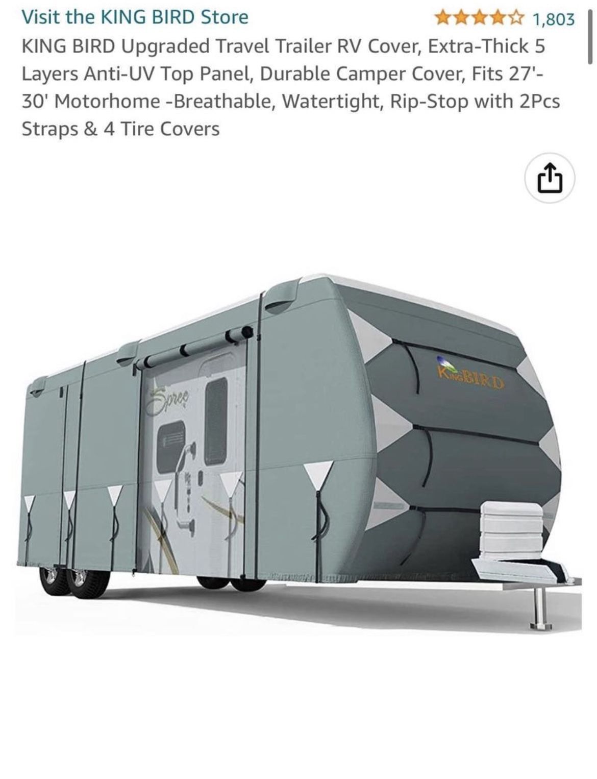 28’ RV Cover Water proof
